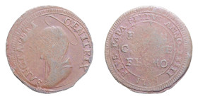 FERMO PIO VI (1775-1799) 5 BAIOCCHI 1797 MADONNINA CU. 12,16 GR. MB-BB