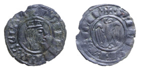 MESSINA FEDERICO II (1197-1250) DENARO CU. 0,67 GR. BB+