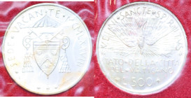 SEDE VACANTE 500 LIRE 1978 AG. 11 GR. IN FOLDER (SBIADITO) FDC