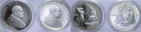 GIOVANNI PAOLO II (1978-2005) DITTICO 10000 LIRE 1995 VERSO ANNO SANTO 2000 AG. 22+22 GR. PROOF IN COFANETTO