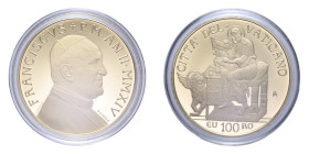 FRANCESCO (2013-OGGI) 100 EURO 2014 GLI EVANGELISTI SAN MARCO AU. 30 GR. 999 ESEMPLARI IN COFANETTO E SCATOLA PROOF