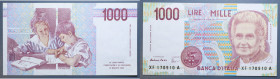 REPUBBLICA ITALIANA 1000 LIRE 1996 MONTESSORI SERIE SOSTITUTIVA XF-A SUP