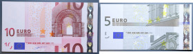 GERMANIA 5 E 10 EURO TAGLIO ERRATO FDS (ARTEFATTO)
