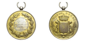 MEDAGLIA FRANCIA 1879 MEDAGLIA ACCADEMIA AEROSTAZIONE METEREOLOGICA VILLE DE DOUAI AE. DORATO 47,08 GR. 46,5 MM. BB-SPL
