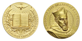 MEDAGLIA 1930 SAN ROBERTO CARD. BELLARMINO AE. DORARTO 35,46 GR. 44 MM. qFDC (IN COFANETTO)