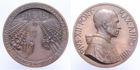 MEDAGLIA PIO XII ANNUALE AN. VIII AE. 32,89 GR. 44 MM. SPL+ (COLPETTO)