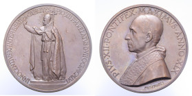 MEDAGLIA PIO XII ANNUALE AN. XIX AE. 32,91 GR. 44 MM. SPL-FDC