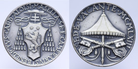 MEDAGLIA SEDE VACANTE 1963 AG. 27,48 GR. 0,800% 38 MM. SPL-FDC