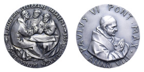 MEDAGLIA PAOLO VI ANNUALE AN.VIII AG. 54,33 GR. 44 MM. FDC