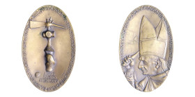 MEDAGLIA PAOLO VI ANNO SANTO 1975 AE. 107,08 GR. 79X49 MM. SPL-FDC