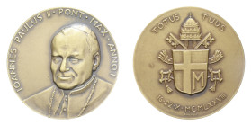 MEDAGLIA GIOVANNI PAOLO II ANNUALE AN. I AE. 35,17 GR. 44 MM. FDC IN COFANETTO