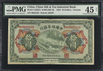 (t) CHINA--REPUBLIC. The China Silk & Tea Industrial Bank. 10 Dollars, 1925. P-A120Cb. PMG Choice Extremely Fine 45 Net. Edge Damage, Tear.
(S/M#C292...