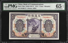 (t) CHINA--REPUBLIC. Lot of (10). Bank of Communications. 1 Yuan, 1914. P-116m. Consecutive. PMG Gem Uncirculated 65 EPQ.
An impressive group of ten ...