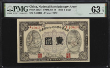 (t) CHINA--MILITARY. National Revolutionary Army. 1 Yuan, 1926. P-S3925. PMG Choice Uncirculated 63 EPQ.
(S/M#K104-10). Printed by TIPC. PMG Pop 1/No...