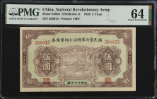 (t) CHINA--MILITARY. National Revolutionary Army. 5 Yuan, 1926. P-S3926. PMG Choice Uncirculated 64.
(S/M#K104-11). Printed by TIPC. PMG Pop 3/None F...