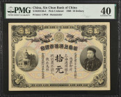CHINA--MISCELLANEOUS. The Sin Chun Bank of China. 10 Dollars, 1908. P-Unlisted. Remainder. PMG Extremely Fine 40.
(S/M#H186-3). Printed by CPOJ. Rema...