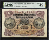 (t) HONG KONG. The Chartered Bank of India, Australia & China. 10 Dollars, 1911-23. P-42. PMG Very Fine 20.
Printed by W&S. Dated May 1st, 1923. We h...