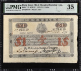 HONG KONG. Hong Kong & Shanghai Banking Corp.. 1 Dollar, 1873-74. P-112. PMG Choice Very Fine 35.
Dated December 1873. This remarkable offering is fr...