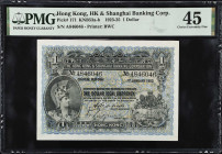 (t) HONG KONG. The Hong Kong & Shanghai Banking Corporation. 1 Dollar, 1923-25. P-171. PMG Choice Extremely Fine 45.
Printed by BWC. First date of Ja...