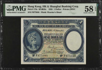 HONG KONG. The Hong Kong & Shanghai Banking Corporation. 1 Dollar, 1935. P-172c. PMG Choice About Uncirculated 58 EPQ.
Printed by BWC. Watermark at r...