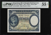 HONG KONG. The Hong Kong & Shanghai Banking Corporation. 1 Dollar, 1935. P-172c. PMG About Uncirculated 55 EPQ.
Printed by BWC. Offered with PMG's al...