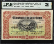 (t) HONG KONG. The Mercantile Bank of India Limited. 10 Dollars, 1941. P-236e. PMG Very Fine 20.
Printed by W&S. Two serial numbers on back. An alway...