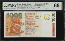 (t) HONG KONG. Lot of (5). The Standard Chartered Bank. 20, 50, 100, 500 & 1000 Dollars, 2003. P-291*, 292*, 293a*, 294* & 295*. Replacements. PMG Gem...