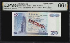 (t) HONG KONG. Lot of (5). Bank of China. 20 to 1000 Dollars, 1994. P-329as to 333as. Specimens. PCGS GSG Gem Uncirculated 66 EPQ & Superb Gem Unc 67 ...