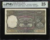 INDIA. The Reserve Bank of India. 100 Rupees, ND (1937). P-20n. PMG Very Fine 25.
Watermark of side facing profile of KGVI. Signature of Taylor. PMG ...