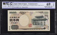JAPAN. Lot of (10). Bank of Japan. 2000 Yen, ND (2000). P-103a. Consecutive. Commemorative. PCGS Banknote Superb Gem Uncirculated 69 OPQ.
A monster g...
