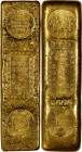CHINA. King Fook Bullion Dealer Gold 5 Tael Ingot, ND (ca. Post 1949). ALMOST UNCIRCULATED.
Weight: 187.20 gms. The central stamp exhibits the inscri...