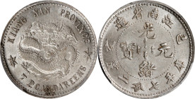 (t) CHINA. Kiangnan. 7.2 Candareens (10 Cents), CD (1899). Nanking Mint. Kuang-hsu (Guangxu). PCGS MS-62.
L&M-227; K-79; KM-Y-142A.2; WS-0813. "72" v...