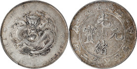 (t) CHINA. Kiangnan. 7 Mace 2 Candareens (Dollar), CD (1904)-HAH CH. Nanking Mint. Kuang-hsu (Guangxu). PCGS EF-45.
L&M-257A; K-99; KM-Y-145A.12; WS-...