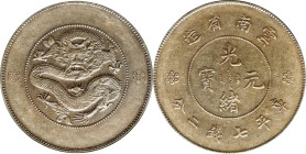 (t) CHINA. Yunnan. 7 Mace 2 Candareens (Dollar), ND (ca. 1911). Kunming Mint. In the name of Kuang-hsu (Guangxu). PCGS AU-50.
L&M-421A; K-169A; KM-Y-...