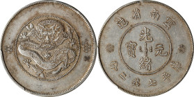 (t) CHINA. Yunnan. 7 Mace 2 Candareens (Dollar), ND (ca. 1911). Kunming Mint. In the name of Kuang-hsu (Guangxu). PCGS EF-45.
L&M-421A; K-169A; KM-Y-...