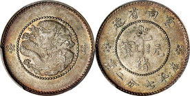 (t) CHINA. Yunnan. 7.2 Candareens (10 Cents), ND (ca. 1911). Kunming Mint. In the name of Kuang-Hsu (Guangxu). PCGS MS-64.
L&M-424; K-174; KM-Y-255; ...