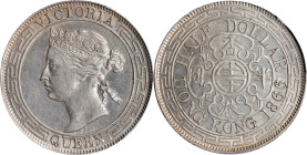 (t) HONG KONG. 50 Cents, 1866. Hong Kong Mint. Victoria. PCGS Genuine--AU Details, cleaned.
KM-8; Mars-C33; Prid-4. An example that presents sharp de...