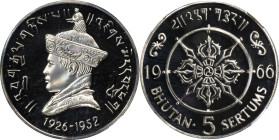 BHUTAN. Platinum Proof Set (3 Pieces), 1966. London Mint. Jigme Dorji. All NGC Certified.
KM-PS3. Mintage: 72 sets. Struck for the 40th anniversary o...