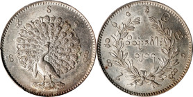 BURMA. Kyat, CS 1214 (1852). Mindon. PCGS AU-58.
KM-10. Better struck than most, this briefly circulated example possess strong luster with just a hi...
