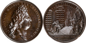 THAILAND. Louis XIV/Reception of the Ambassadors of Siam Bronzed Copper Medal, "1686" (ca. 1702). Paris Mint. NGC MS-66 Brown.
Divo-216. By J. Mauger...