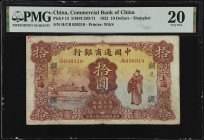 (t) CHINA--REPUBLIC. The Commercial Bank of China. 10 Dollars, 1932. P-15. PMG Very Fine 20.
PMG comments "Ink."
Estimate: $150.00- $300.00

民國二十一...