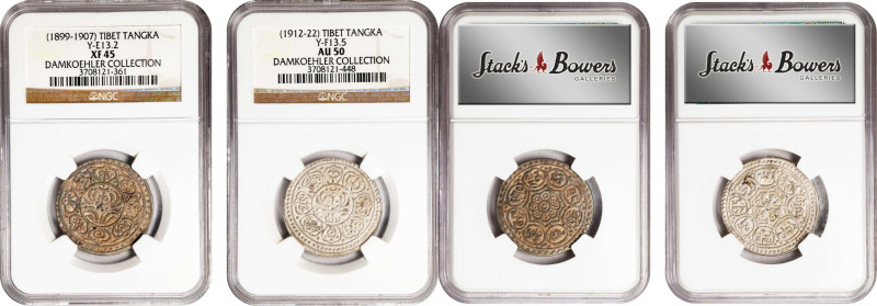 (t) CHINA. Tibet. Duo of Tangkas (2 Pieces), ND (1899-1922). Both NGC Certified....