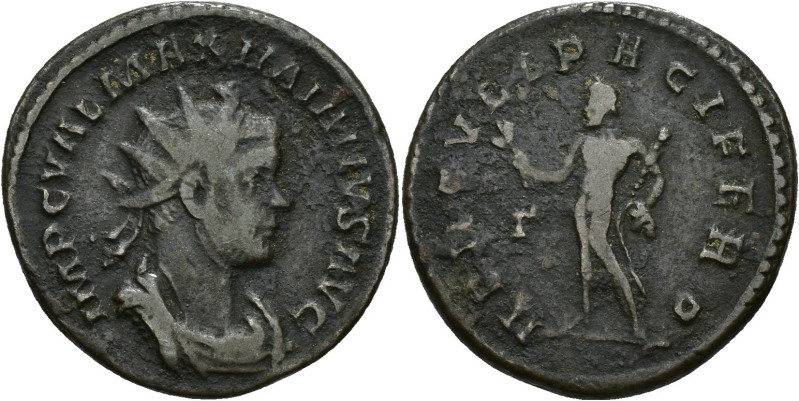 IMPERIO ROMANO. MAXIMIANO. Antoniniano. Lugdunum (287-288). A/ Busto radiado, dr...