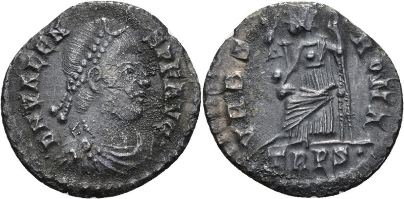 IMPERIO ROMANO. VALENTE como augusto. Silicua. Tréveris (364-373). R/ Roma entro...