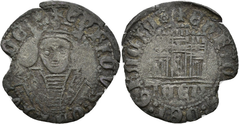 REINOS DE CASTILLA Y LEÓN. ENRIQUE IV. 1/2 cuartillo. Jaén. VE 1,24 g. 22,2 mm. ...