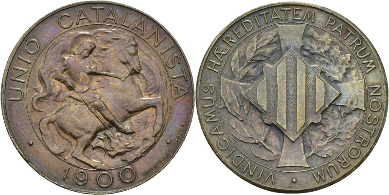 UNIÓN CATALANISTA. 10 céntimos. 1900. Cu 10,11 g. 28,7 mm. VII-201. EBC-.