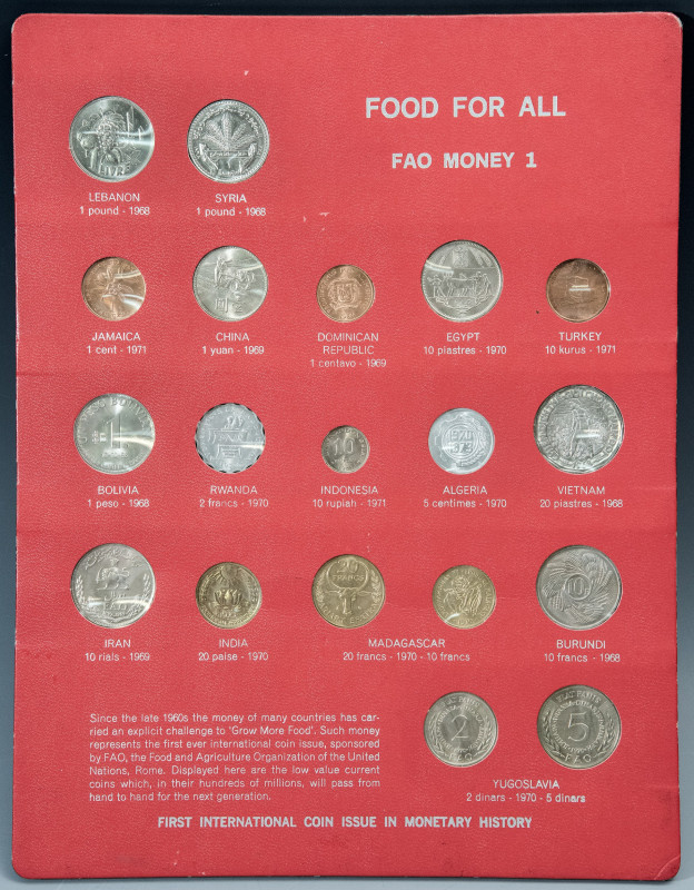 MONEDAS EXTRANJERAS. Lote de 8 colecciones de monedas "Food for all", acuñadas p...