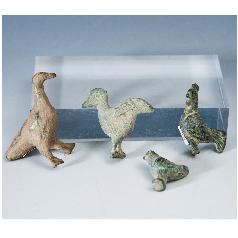 ARQUEOLOGÍA. ROMA. Imperio Romano. Lote de 4 figuras de aves (ss. II-IV d.C.). B...