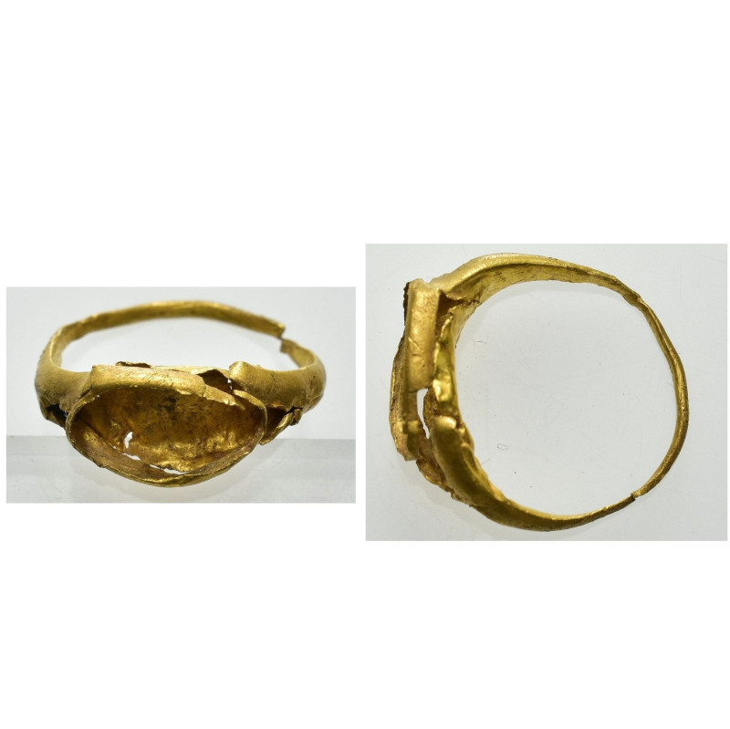 ARQUEOLOGÍA. ROMA. Imperio Romano. Estructura de anillo (ss. II-IV d.C.). Oro. H...