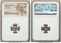 CENTRAL GAUL. Lingones. Ca. 60-50 BC. AR quinarius (12mm, 12h). NGC Choice VF. Ca. 60-50 BC. Celticized helmeted head of Roma left; X (mark of value) ...